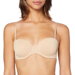 дамско,бельо,дамски,бикини,и,танкини,calvin,klein,lightly,lined,strapless,bra,beige