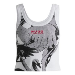 тениска,дамски,тениски,hugo,deniz,lb,10257055,sleeveless,t,shirt,white,(white)