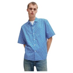риза,с,къс,ръкав,мъжки,ризи,hugo,eligino,10261696,blue,short,sleeve,shirt,blue