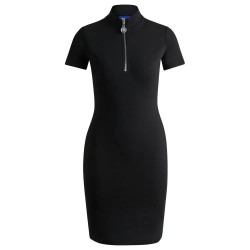 рокля,дамски,поли,и,рокли,hugo,nalayla,10258223,blue,short,sleeve,dress,black,(black)