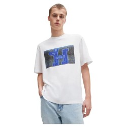 тениска,мъжки,тениски,hugo,nedary,blue,short,sleeve,t,shirt,white