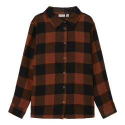 риза,с,дълъг,ръкав,детски,ризи,name,it,oskar,long,sleeve,shirt,brown,(coconut,shell)