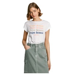 Тениска Pepe jeans Eileen short sleeve T-shirt - White тениска,дамски,тениски,pepe,jeans,eileen,short,sleeve,t,shirt,white