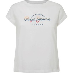 тениска,дамски,тениски,pepe,jeans,evette,short,sleeve,t,shirt,white