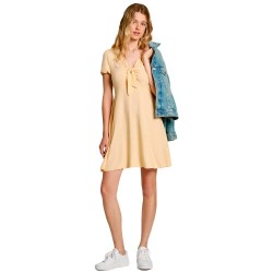 рокля,дамски,поли,и,рокли,pepe,jeans,nani,short,sleeve,midi,dress,yellow