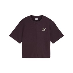 тениска,дамски,тениски,puma,classics,ribbed,relaxed,short,sleeve,t,shirt,purple,(midnight,plum)