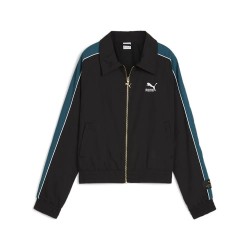 блуза,дамски,блузи,puma,t7,play,paris,full,zip,sweatshirt,black