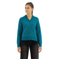 блуза,дамски,пуловери,дамски,плетени,дрехи,replay,dk3307.000.g23274,v,neck,sweater,green,blue,(peacock)