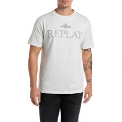тениска,мъжки,тениски,replay,m6944.000.2660,short,sleeve,t,shirt,white,(ice)