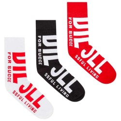 чорапи,мъжки,чорапи,diesel,00sayj,0iqau,ray,socks,3,pairs,red,(multicolor,e4273)