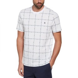 тениска,мъжки,тениски,original,penguin,aop,grid,logo,short,sleeve,t,shirt,white