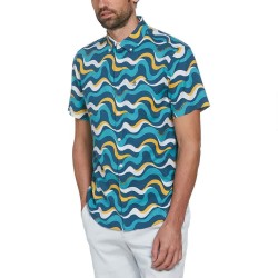 риза,с,къс,ръкав,мъжки,ризи,original,penguin,aop,wavy,short,sleeve,shirt,multicolor,(deep,dive)