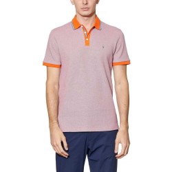 мъжки,блузи,с,яка,original,penguin,birdseye,pique,jacquard,tip,placket,short,sleeve,polo,flame,(orange)