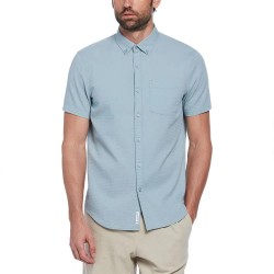 риза,с,къс,ръкав,мъжки,ризи,original,penguin,cotton,textured,dobby,short,sleeve,shirt,blue,(tourmaline)