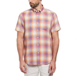 риза,с,къс,ръкав,мъжки,ризи,original,penguin,delave,linen,ao,plaid,short,sleeve,shirt,orange