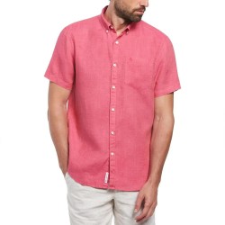 риза,с,къс,ръкав,мъжки,ризи,original,penguin,delave,linen,with,pocket,short,sleeve,shirt,raspberry,sorbet,(pink)
