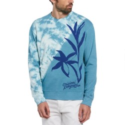 блуза,мъжки,пуловери,original,penguin,french,terry,tie,dye,floral,sweater,blue