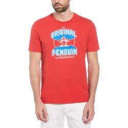 тениска,мъжки,тениски,original,penguin,graphic,3d,tv,pete,short,sleeve,t,shirt,salsa,(red)