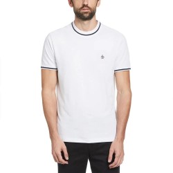 тениска,мъжки,тениски,original,penguin,organic,piqueue,ribbed,tipping,short,sleeve,t,shirt,white