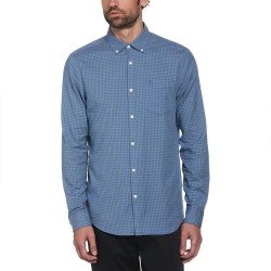риза,с,дълъг,ръкав,мъжки,ризи,original,penguin,tencel,gingham,long,sleeve,shirt,blue