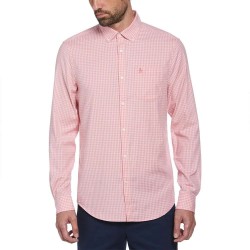 риза,с,дълъг,ръкав,мъжки,ризи,original,penguin,tencel,gingham,long,sleeve,shirt,wild,rose,(pink)
