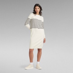 рокля,дамски,поли,и,рокли,g,star,broken,long,sleeve,midi,dress,beige