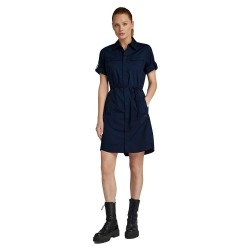 рокля,дамски,поли,и,рокли,g,star,open,back,short,sleeve,short,dress,blue