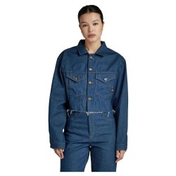 Яке G-Star Relaxed Cropped Cutoff denim jacket - Blue (Raw Denim) яке,дамски,якета,и,палта,g,star,relaxed,cropped,cutoff,denim,jacket,blue,(raw,denim)