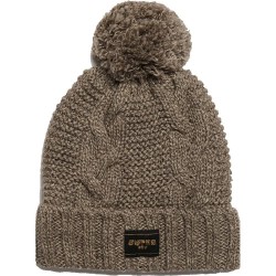 шапка,всички,шапки,superdry,cable,beanie,brown,(mink,brown,fleck)