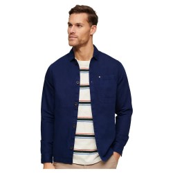 мъжки,якета,superdry,merchant,linen,blend,overshirt,blue