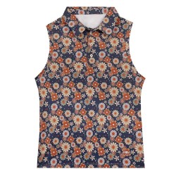 дамски,блузи,с,яка,oxy,golf,flower,power,woman,sleeveless,polo,multicolor,(blue,orange)