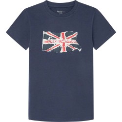 тениска,детски,тениски,pepe,jeans,clag,short,sleeve,t,shirt,navy,(blue)
