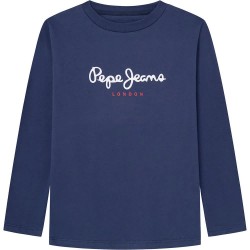 тениска,детски,тениски,pepe,jeans,new,herman,n,long,sleeve,t,shirt,blue,(navy)
