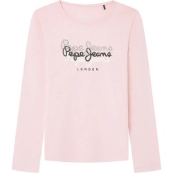 тениска,детски,тениски,pepe,jeans,tianne,long,sleeve,t,shirt,rosewood,pink,(pink)