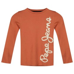 тениска,детски,тениски,pepe,jeans,waldo,long,sleeve,t,shirt,orange,(light,terracotta,brown)