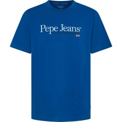 тениска,мъжки,тениски,pepe,jeans,albert,short,sleeve,t,shirt,blue,(steel,blue)