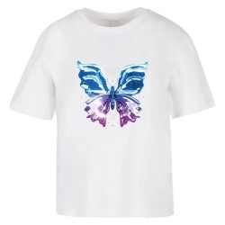 тениска,дамски,тениски,miss,tee,chromed,butterfly,short,sleeve,t,shirt,white,(white)