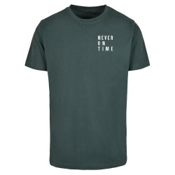тениска,дамски,тениски,miss,tee,never,on,time,short,sleeve,t,shirt,bottle,green,(green)