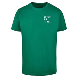 тениска,мъжки,тениски,дамски,тениски,miss,tee,never,on,time,short,sleeve,t,shirt,green,(forest,green)