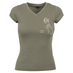 тениска,дамски,тениски,miss,tee,only,love,short,sleeve,t,shirt,olive,(green)