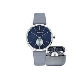 Часовник Watx RELOJ4_38 woman watch - Blue (Silver / Grey / Grey) часовник,часовници,watx,reloj4,38,woman,watch,blue,(silver,grey,grey)