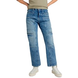 дънки,дамски,панталони,g,star,viktoria,utility,high,straight,fit,jeans,blue