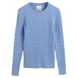блуза,дамски,пуловери,дамски,плетени,дрехи,gant,stretch,cable,sweater,blue