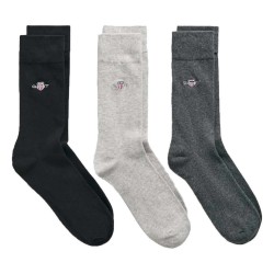 чорапи,мъжки,чорапи,gant,9960270,socks,3,pairs,black,grey,(charcoal,melange)