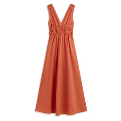 рокля,дамски,поли,и,рокли,ecoalf,bornite,sleeveless,midi,dress,orange