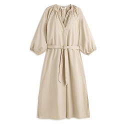 рокля,дамски,поли,и,рокли,ecoalf,serpentina,long,sleeve,long,dress,beige