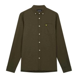риза,с,дълъг,ръкав,мъжки,ризи,lyle,&,scott,oxford,long,sleeve,shirt,olive,(green)