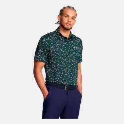 Under armour golf Playoff 3.0 Printed short sleeve polo - Green (Midnight Navy / Forest Green / Tetra Gray) мъжки,блузи,с,яка,under,armour,golf,playoff,3.0,printed,short,sleeve,polo,green,(midnight,navy,forest,green,tetra,gray)