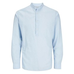 риза,с,дълъг,ръкав,мъжки,ризи,jack,&,jones,ebreeze,half,placket,long,sleeve,shirt,blue,(chambray,blue)