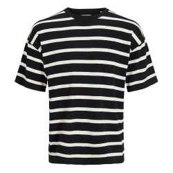 тениска,мъжки,тениски,jack,&,jones,emil,knit,short,sleeve,t,shirt,black,stripes,w,cloud,dancer,(black)